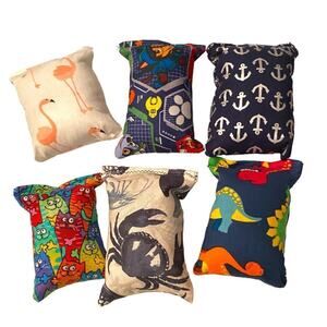 Handmade Organic Catnip Kitty Toy Pillows Set of 4